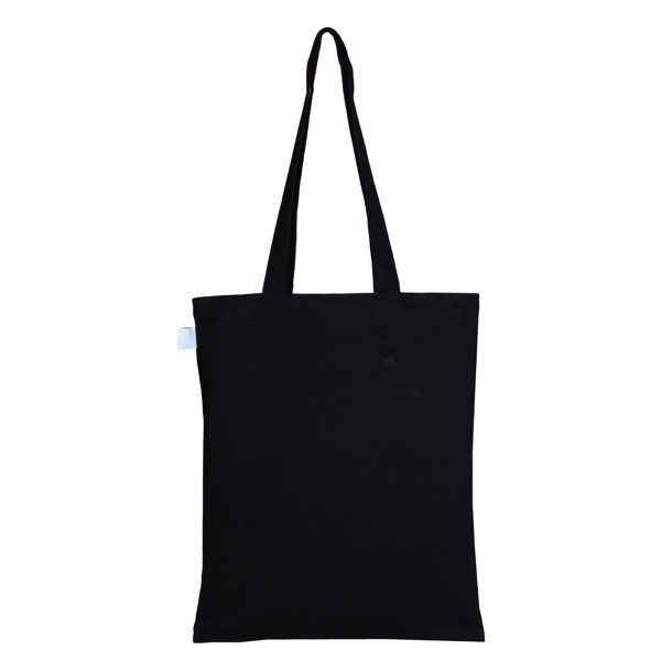 Canvas Zipper Tote Bag, Penguin Love - Black - EcoRight