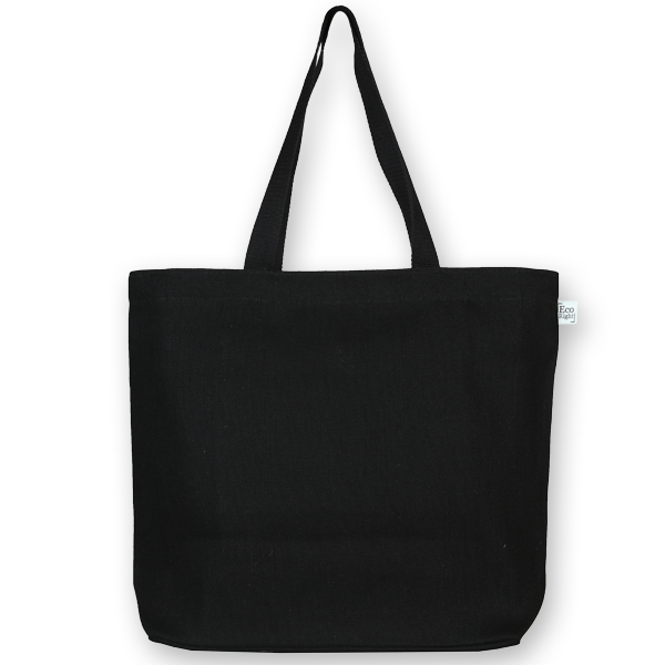 Juton Large Zipper Tote Bag - Black | EcoRight Bags