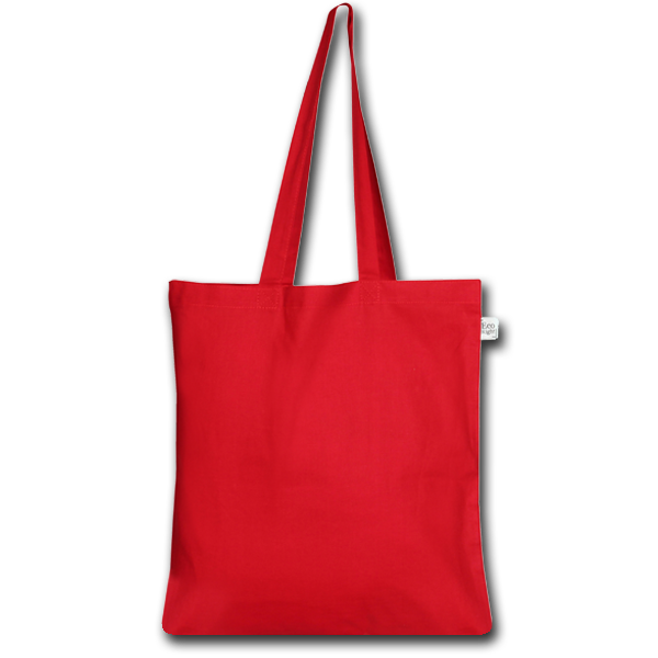 red cotton bag